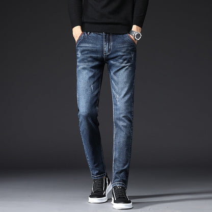 Herren Jeans Slim Fit Destroyed Effekt Darkwash - BerlinGlamour
