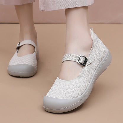 Damen Freizeitschuhe Bequem Atmungsaktiv Verstellbar
