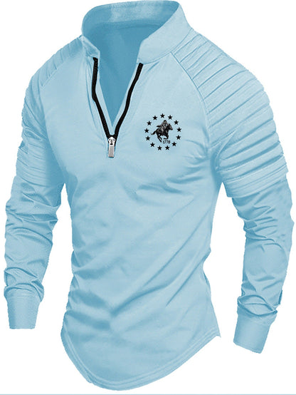 Herren Pullover Sportlich Halbzipper Modern