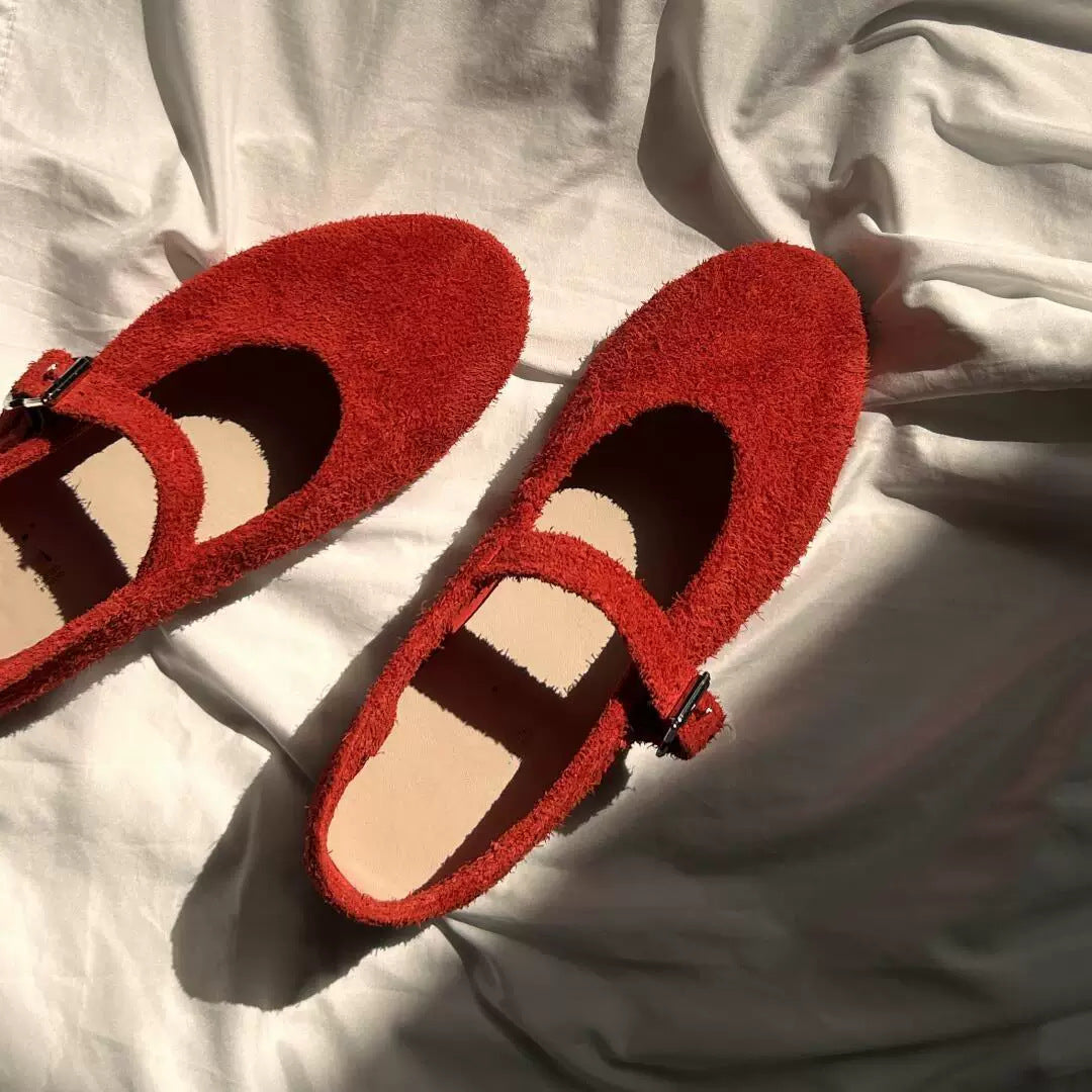 Damen Ballerinas Bequem Riemen Verstellbar Qualität