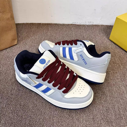 Damen Sneaker Schnürschuhe Bequem Sportlich