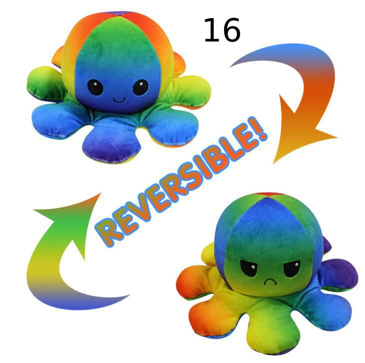 Reversibler Plüsch Octopus Kuscheltier Einzigartig