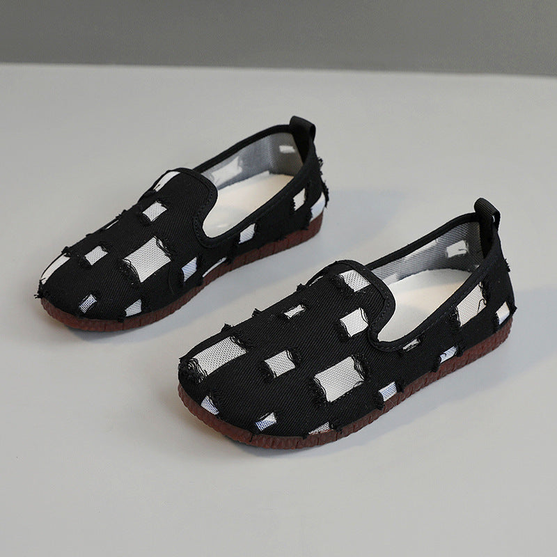 Damen Hausschuhe Slip-On Bequem atmungsaktiv
