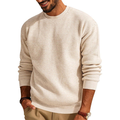 Herren Sweatshirt Rundhals Modern Strukturiert