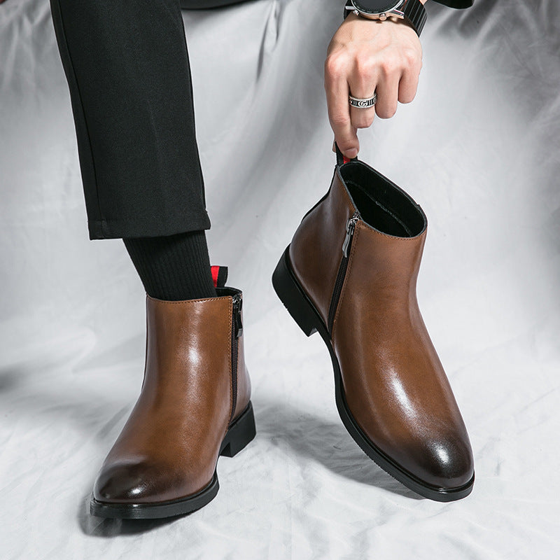Damen Stiefeletten Elegante Schwarz Bequem Reißverschluss - BerlinGlamour