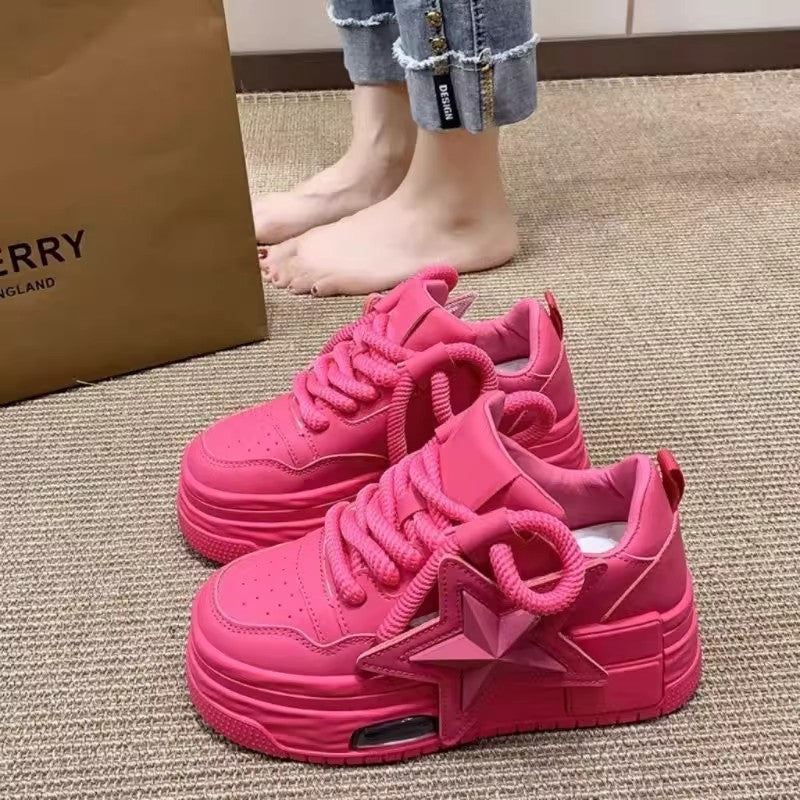 Damen Sneaker Sternen Applikation Komfort Schuhe Trendy