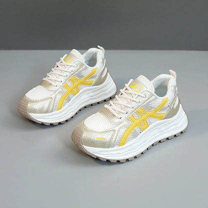 Damen Sneaker atmungsaktiv Mesh Weich Laufsohle