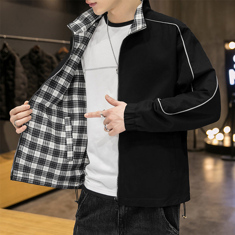 Herren Funktionsjacke atmungsaktiv Karomuster Sportlich