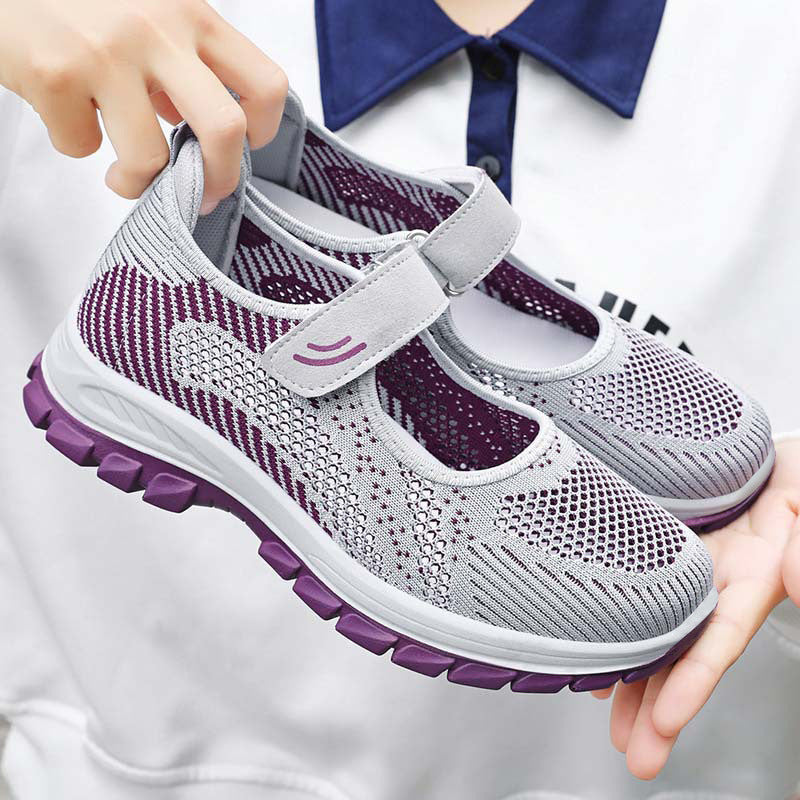 Ballerinas Damen Bequem Flexible Klettverschluss Komfort Schuhe - BerlinGlamour