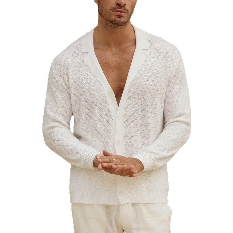 Herren Strickjacke Elegant Hochwertig Muster