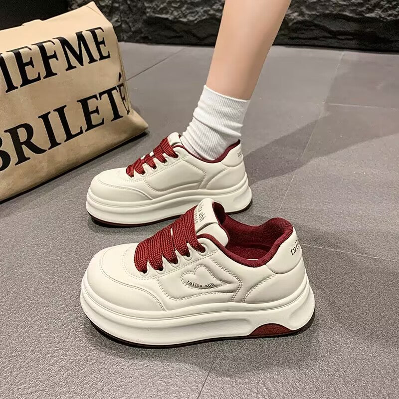 Damen Sneaker Dicksohlige Atmungsaktiv Sportschuhe