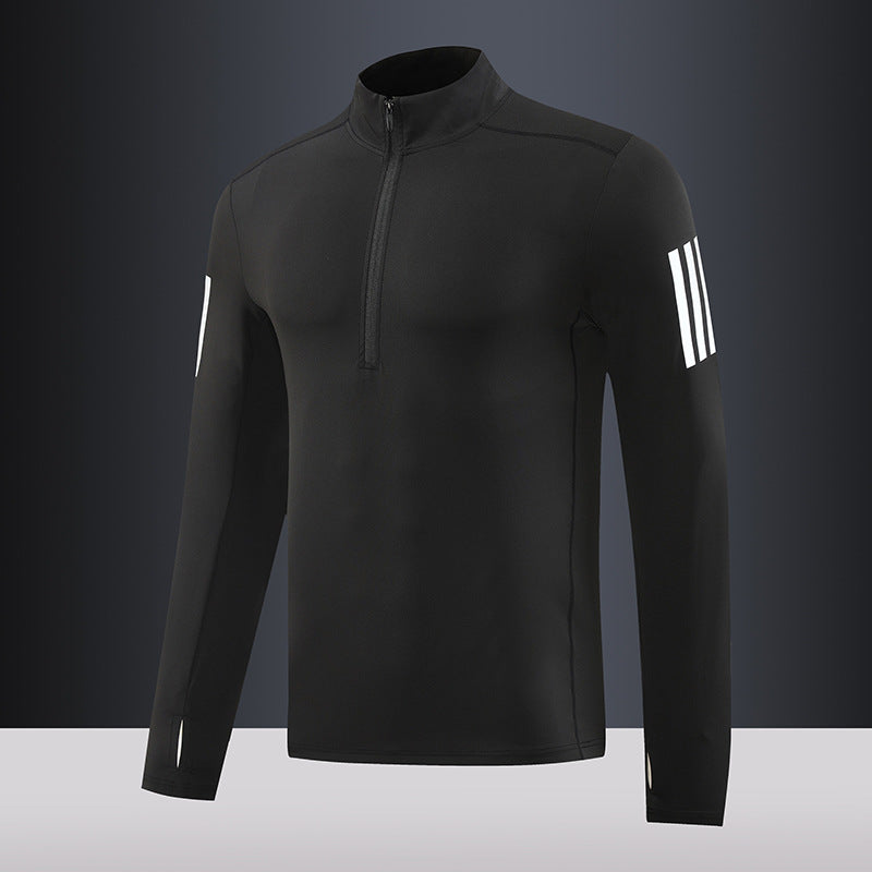 Herren Langarmshirt Thermo Funktionsshirt mit Reißverschluss