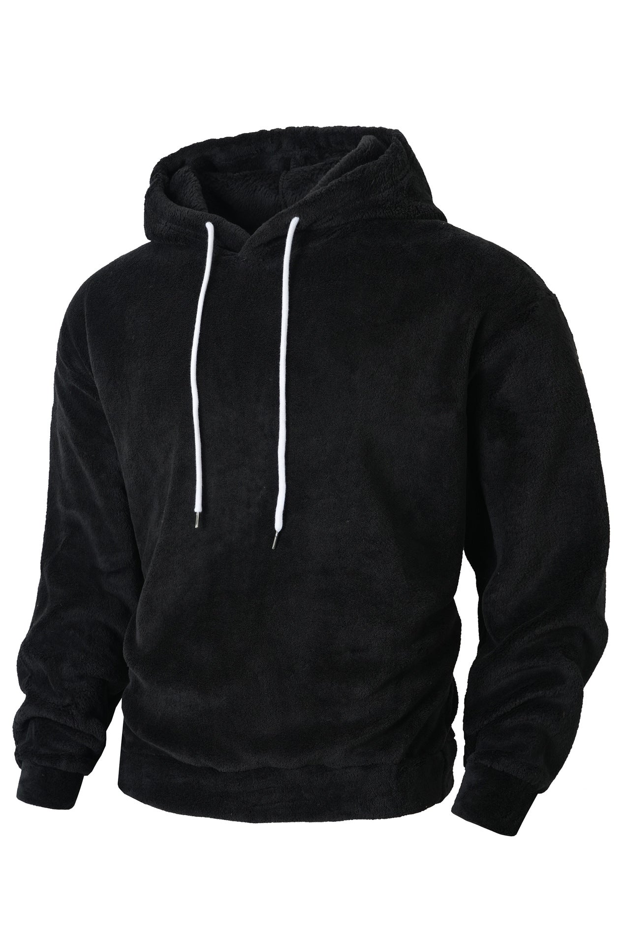 Herren Fleece Hoodie Warm Kuschelig Mit Kordelzug
