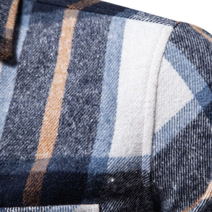 Herren Flanellhemd Kariert Mit Brusttaschen Wintersport