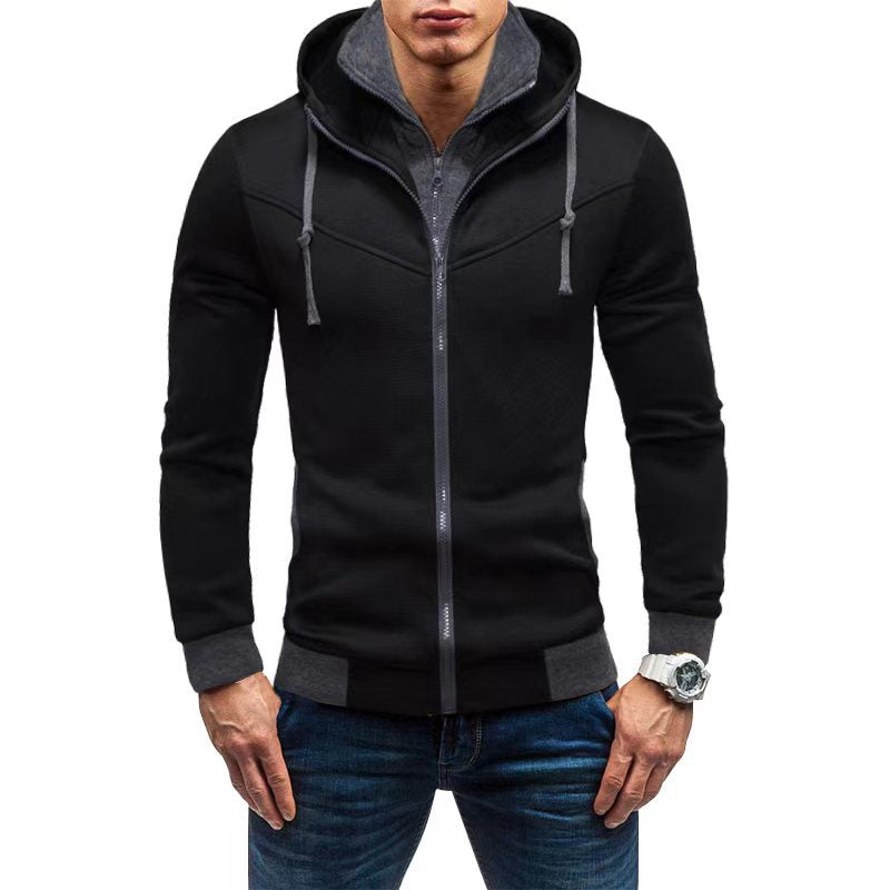 Herren Hoodie Slim Fit Reißverschluss Design Modern