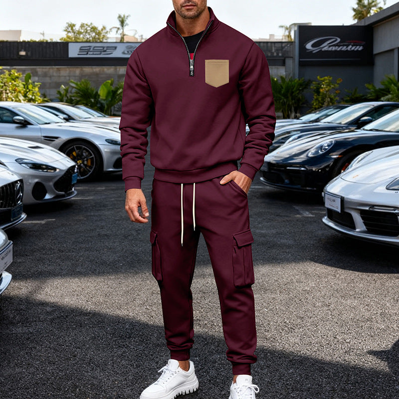 Herren Sportanzug Modern Sportlich Grau