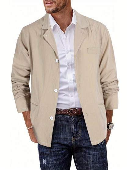 Herren Blazerjacke Slim Fit Leicht Modern