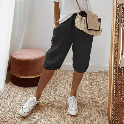 Luftige Damen Shorts Leinen Sommer