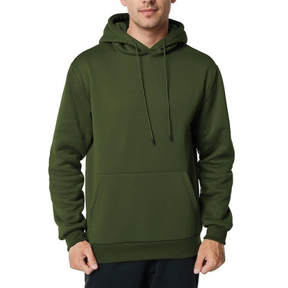 Herren Fleece Kapuzenpullover Warm Bequem Grau