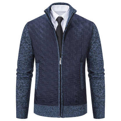 Herren Hybridjacke Elegante Steppjacke Mit Strickärmeln