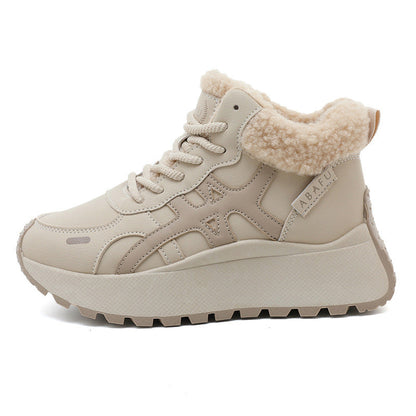 Damen Sneaker Warmfleece Innensohle Dämpfung Sportschuh