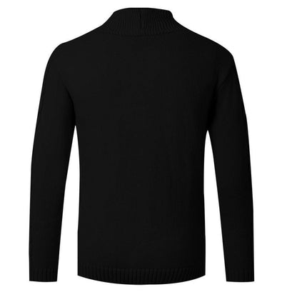Herren Strickjacke Elegantes Zopfmuster Hochkragen Modern