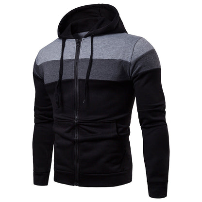 Herren Sportjacke Kapuzenjacke Farbblock Design Modern