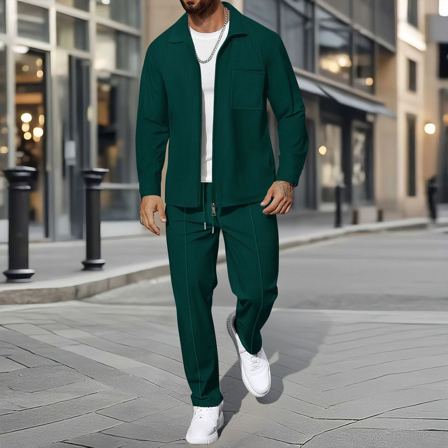 Herren Zweiteiler Modern Lässig Slim Fit