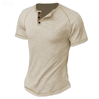 Herren Kurzarm-Shirt Modern mit Struktur und Kontrast