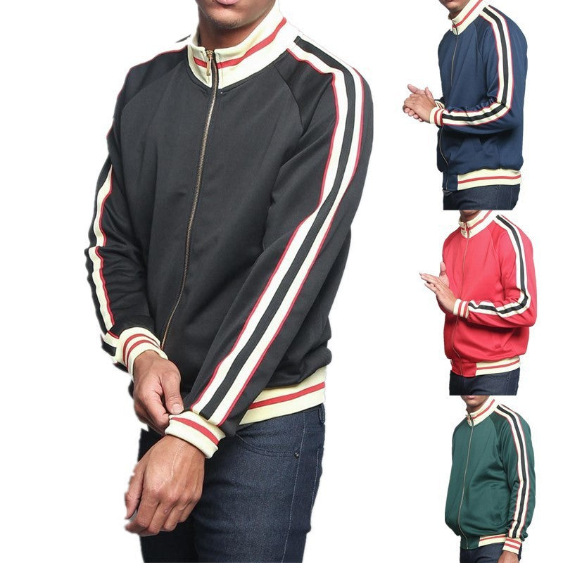 Herren Sweatjacke Sportlich Modern mit Kontrastfarben - BerlinGlamour