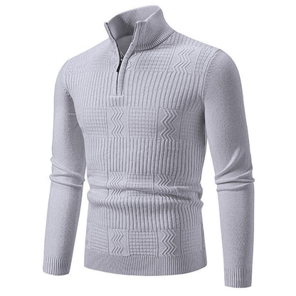 Herren Pullover Modern Stehkragen Strukturiert