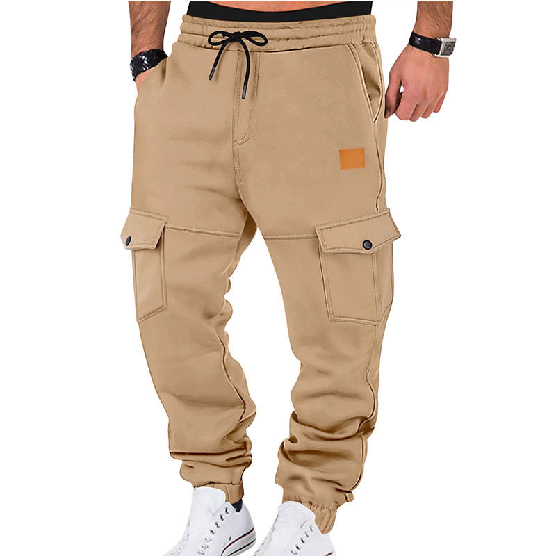 Herren Jogginghose Cargo Bequem Elastisch mit Taschen