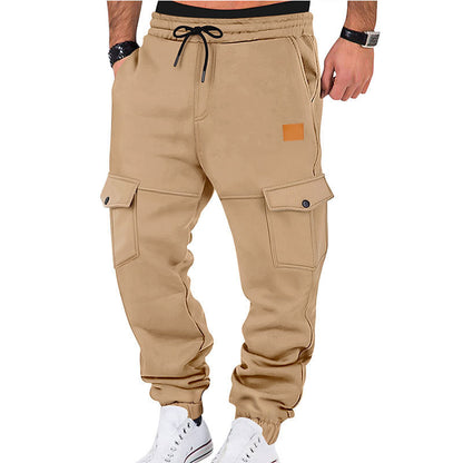 Herren Jogginghose Cargo Bequem Elastisch mit Taschen