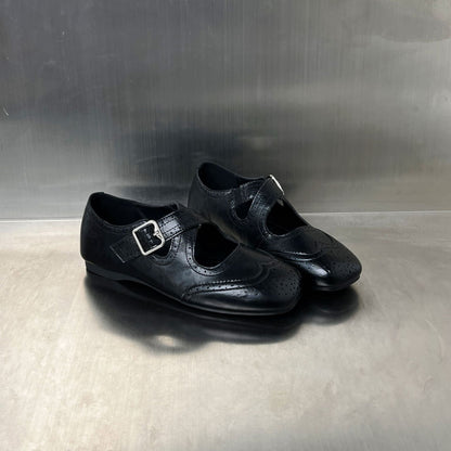 Damen Ballerinas Elegant Schnalle Atmungsaktiv