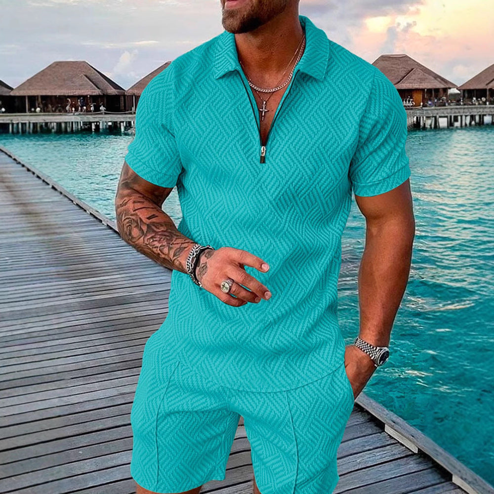 Herren Overall Kurzarm Modern Reißverschluss Berlin Stil - BerlinGlamour