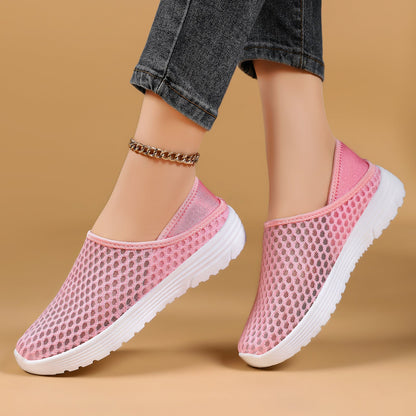 Damen Sneaker Atmungsaktiv Slip-On Bequem Flexibel