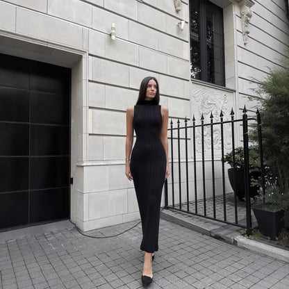 Damen Maxikleid Satin Elegant Enganliegend