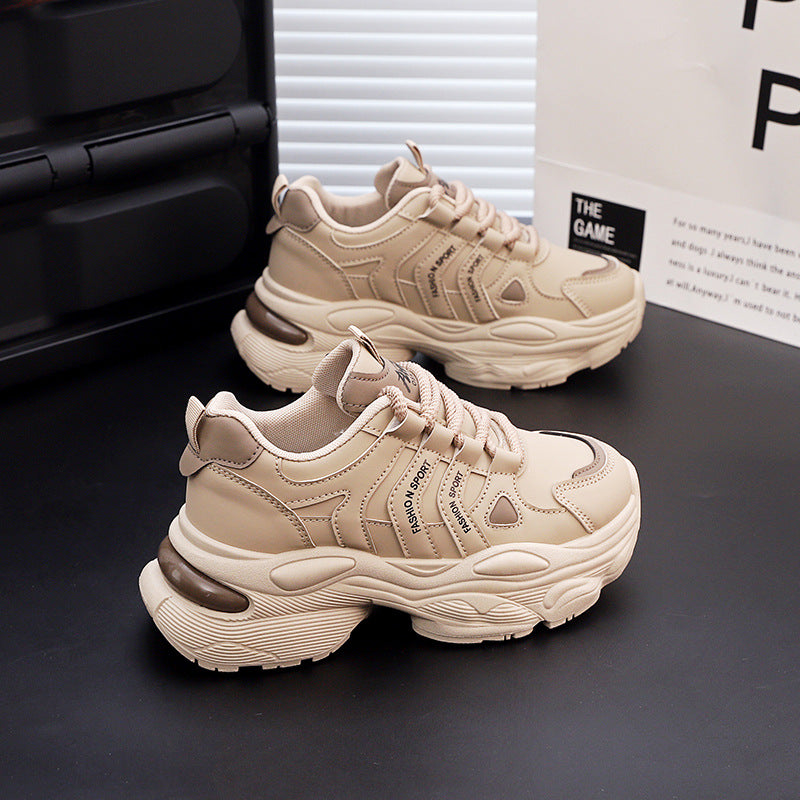 Damen Sneaker Chunky Atmungsaktiv Komfort Laufsohle