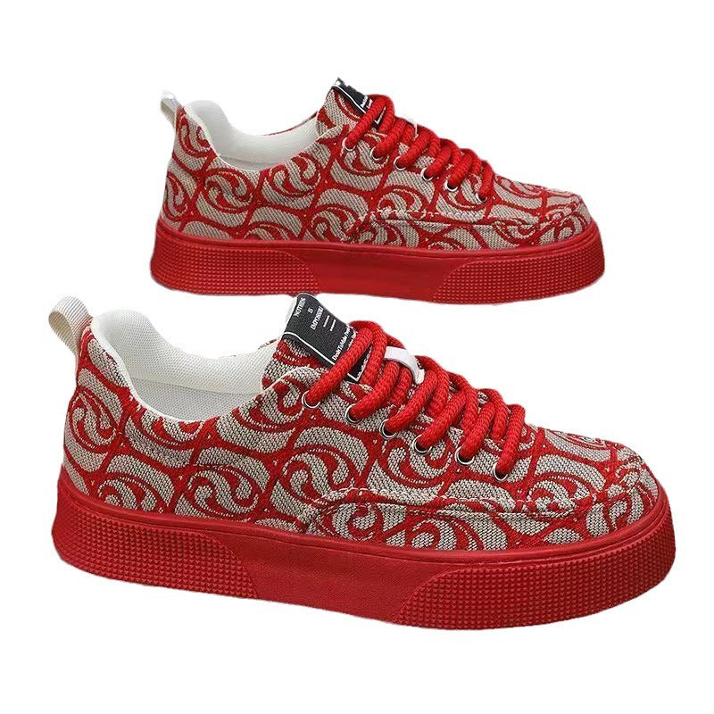 Damen Sneaker mit farbigem Print und bequemer Sohle