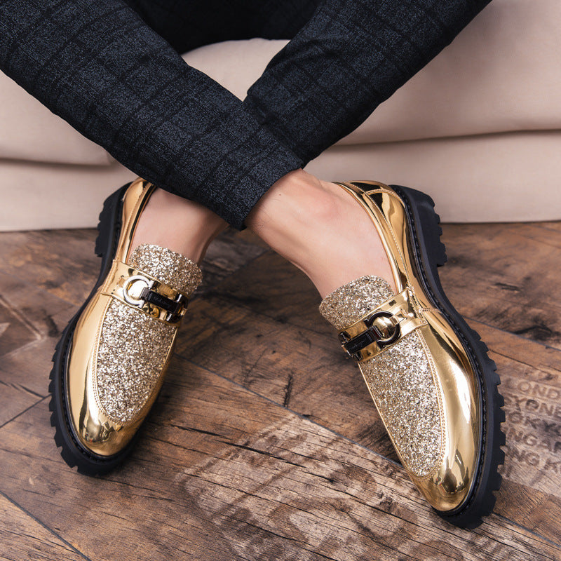 Damen Mokassins Glitzer Elegante Schuhe Mode