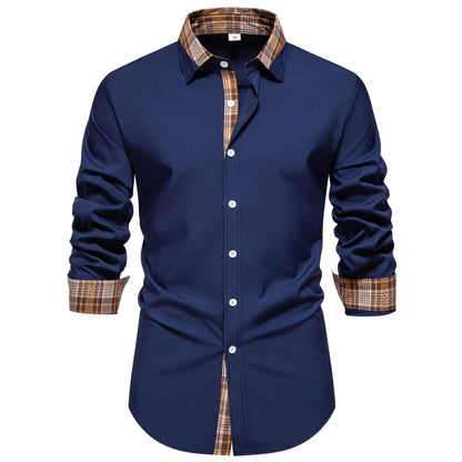 Herren Hemd Langarm Karo Modern Bequem Schnitt