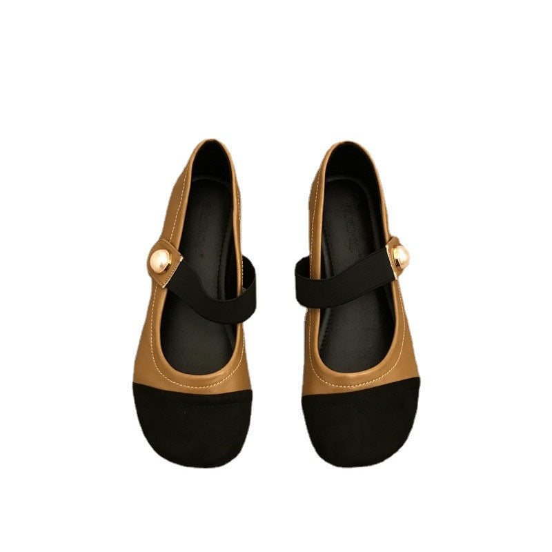 Damen Ballerina Schuhe Elegantes Design Perlen