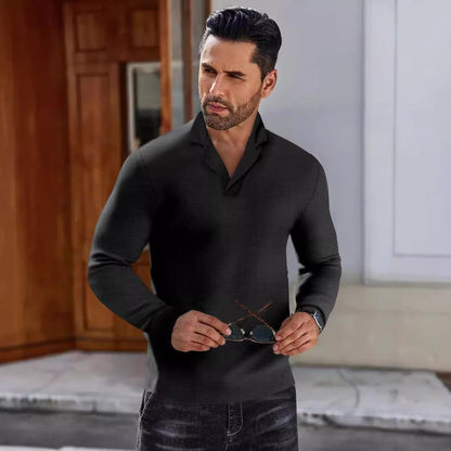 Herren Langarmshirt Lässig Casual Berlin Style