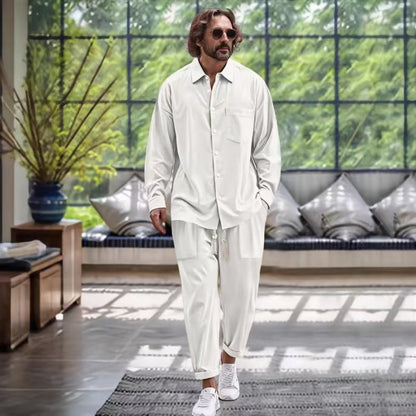 Herren Freizeitset Modern mit Satin-Oberfläche Hochwertig