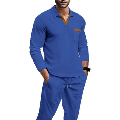 Herren Kombi Set Poloshirt Jogginghose Sportlich Modern
