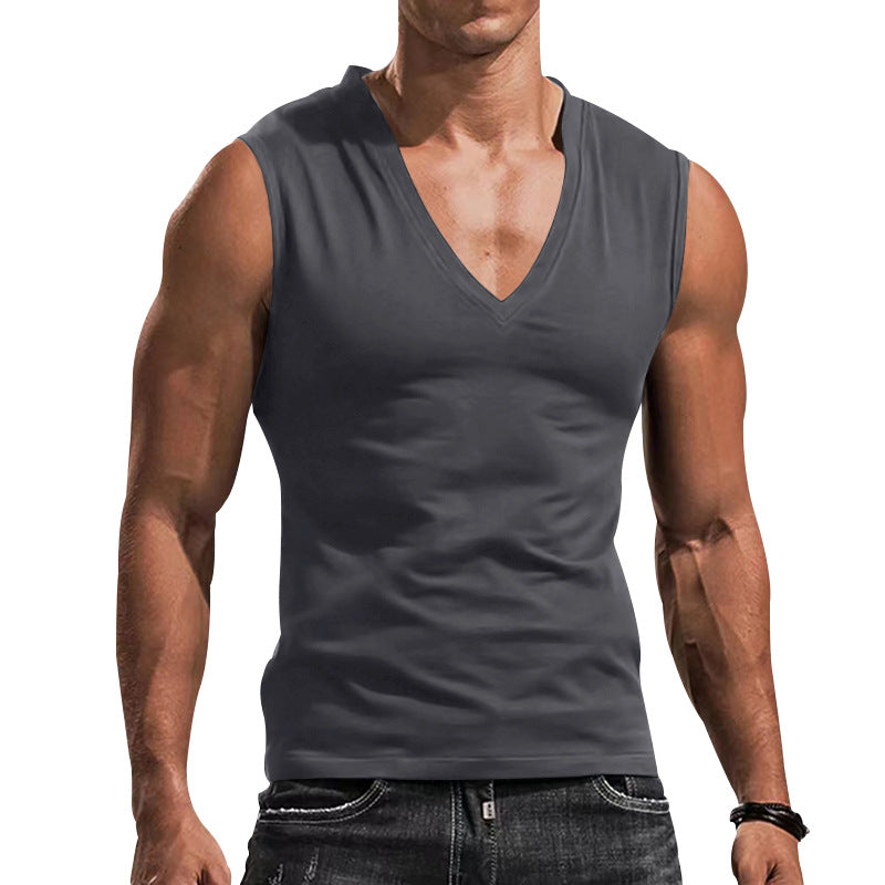 Herren T-Shirt V-Ausschnitt Ärmellos atmungsaktiv Berlin