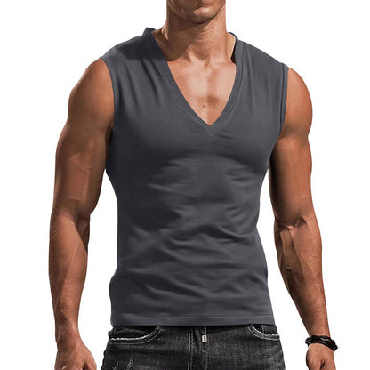 Herren T-Shirt V-Ausschnitt Ärmellos atmungsaktiv Berlin