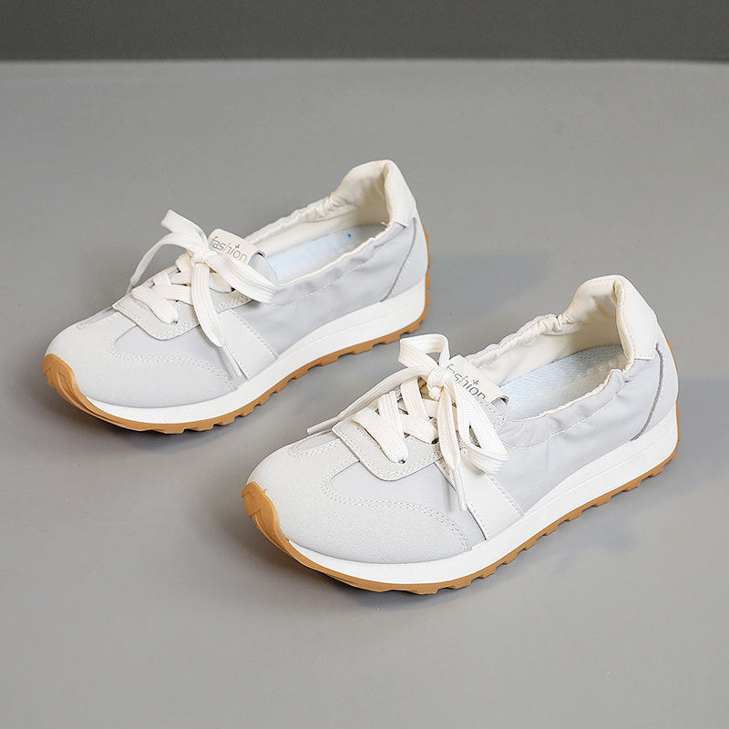 Damen Sneaker Leicht Flexibel Elastisch Weiß