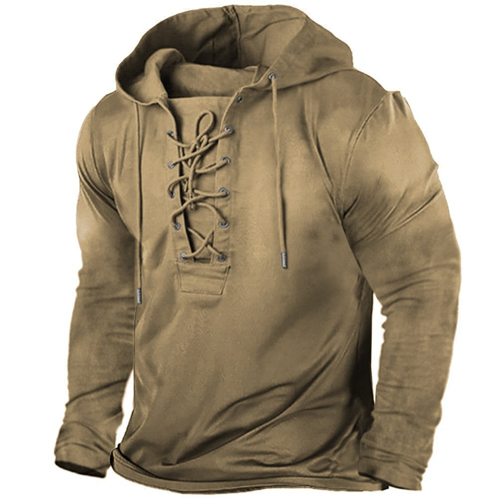 Herren Kapuzenpullover Warm Schnürdesign Modern - BerlinGlamour