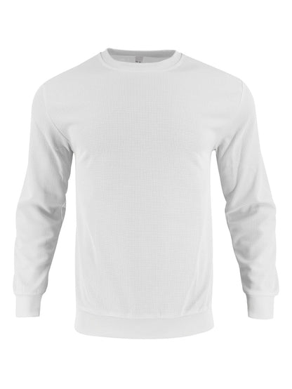 Herren Sweatshirt Modern Rundhals elastisch Schwarz